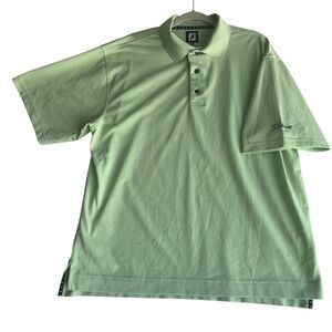 FJ Footjoy Golf Polo Mens Large‎ Titleist Embroidered Logo Green
